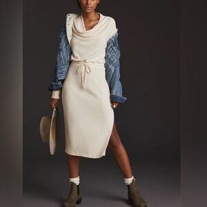 Daily Practice Anthropologie Cowl Neck Midi Pullover Sweater Dress Women’s XL